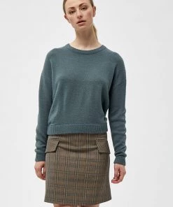 Desires Aurora O-neck Pullover - TROOPER BLUE