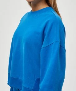 Desires Biano O-neck Sweatshirt - FRENCH BLUE