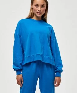 Desires Biano O-neck Sweatshirt - FRENCH BLUE