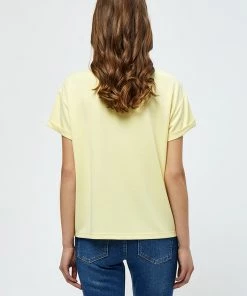 Desires Tops & T-shirts Bini Tee - PALE YELLOW