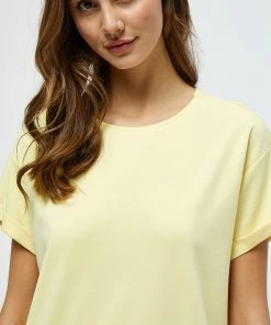 Desires Tops & T-shirts Bini Tee - PALE YELLOW