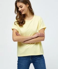Desires Tops & T-shirts Bini Tee - PALE YELLOW