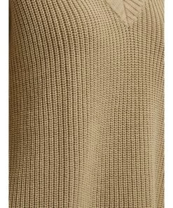 Desires Chanet V-neck Pullover - PALE KAHKI Knits & Cardigans