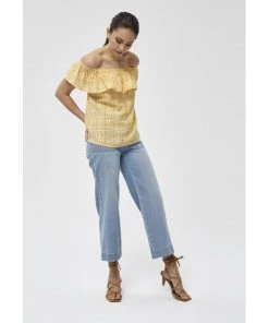 Desires Danessa Top - RAFFIA YELLOW Tops & T-shirts