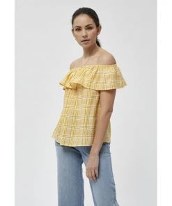 Desires Danessa Top - RAFFIA YELLOW Tops & T-shirts