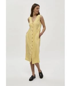 Desires Daniella Dress - RAFFIA YELLOW