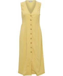 Desires Daniella Dress - RAFFIA YELLOW