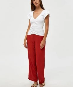 Desires Dareen GOTS Ruche Tee - WHITE New In 7 Desires Dareen GOTS Ruche Tee - WHITE New In