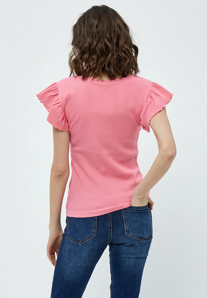 Desires Dareen GOTS Ruche Tee - Pink Lemonade 2 Desires Dareen GOTS Ruche Tee - Pink Lemonade