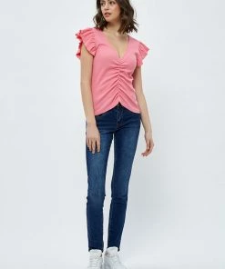 Desires Dareen GOTS Ruche Tee - Pink Lemonade 7 Desires Dareen GOTS Ruche Tee - Pink Lemonade
