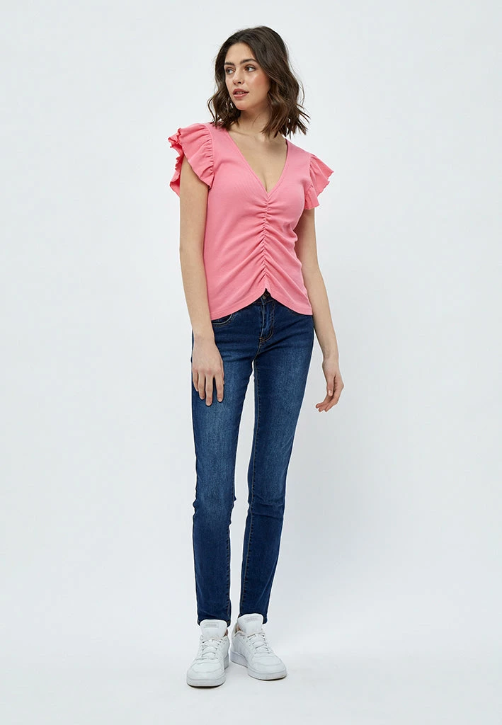 Desires Dareen GOTS Ruche Tee - Pink Lemonade 4 Desires Dareen GOTS Ruche Tee - Pink Lemonade