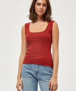 Desires Dareen GOTS Top - Burnt Red