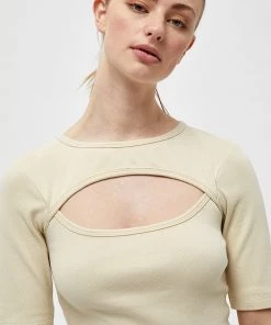 Desires Tops & T-shirts Dareen Organic Cut Tee - OYSTER GRAY