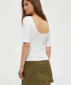Desires Tops & T-shirts Dareen Organic Open Back Tee - WHITE