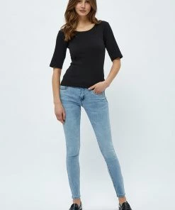 Desires Tops & T-shirts Dareen Organic Open Back Tee - BLACK