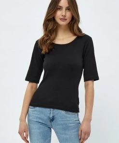 Desires Tops & T-shirts Dareen Organic Open Back Tee - BLACK