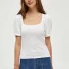 Desires Tops & T-shirts Dareen Organic Square Neck Tee - WHITE