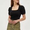 Desires Tops & T-shirts Dareen Organic Square Neck Tee - BLACK