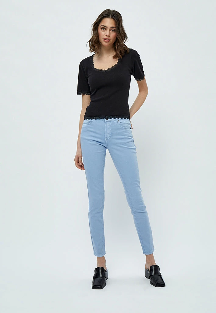 Desires New In Daren GOTS Lace Trim Top - BLACK 4 Desires New In Daren GOTS Lace Trim Top - BLACK