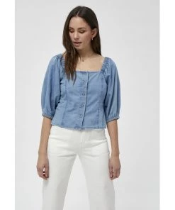 Desires Daya Blouse - LIGHT BLUE WASH