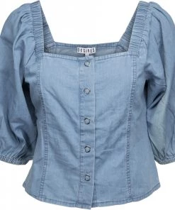 Desires Daya Blouse - LIGHT BLUE WASH