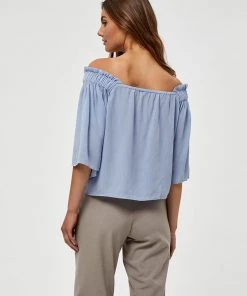 Desires New In Debbi Off Shoulder Blouse - Serenity Blue