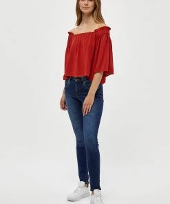 Desires Debbi Off Shoulder Blouse - Burnt Red