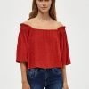 Desires Debbi Off Shoulder Blouse - Burnt Red