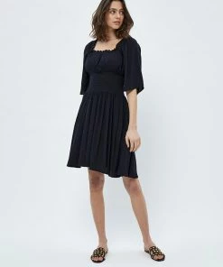 Desires Debbi Smock Dress - BLACK New In