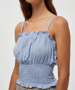 Desires Debbi Smock Top - Serenity Blue