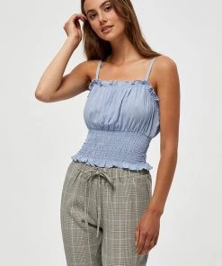 Desires Debbi Smock Top - Serenity Blue