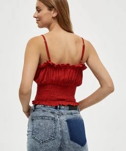 Desires Debbi Smock Top - Burnt Red