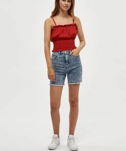 Desires Debbi Smock Top - Burnt Red