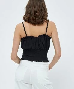 Desires Debbi Smock Top - BLACK