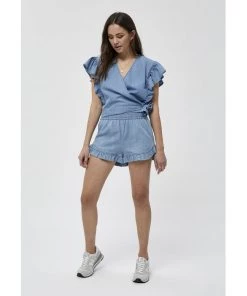 Desires Deeda Shorts - MID BLUE DENIM