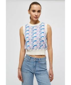 Desires Knits & Cardigans Demi Slipover - SEEDPEARL CREAM