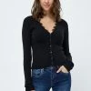 Desires Knits & Cardigans Dita Lace Cardigan - BLACK