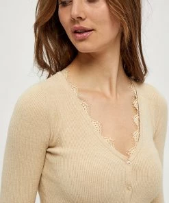 Desires Dita Lace Cardigan - OYSTER GRAY