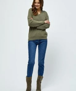 Desires Knits & Cardigans Dita Lace Pullover - MERMAID GREEN