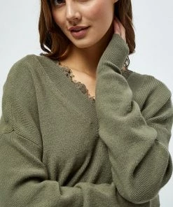 Desires Knits & Cardigans Dita Lace Pullover - MERMAID GREEN