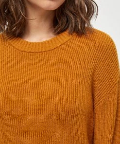 Desires Knits & Cardigans Dita O-Neck Pullover - BUCKTHORN BROWN