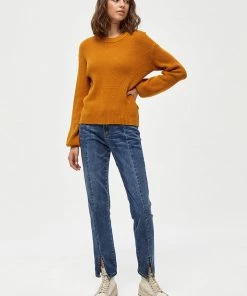 Desires Knits & Cardigans Dita O-Neck Pullover - BUCKTHORN BROWN