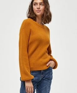 Desires Knits & Cardigans Dita O-Neck Pullover - BUCKTHORN BROWN