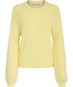 Desires Dita O-Neck Pullover - YELLOW LEMON Knits & Cardigans