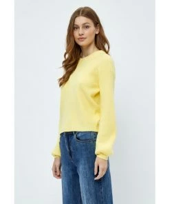 Desires Dita O-Neck Pullover - YELLOW LEMON Knits & Cardigans