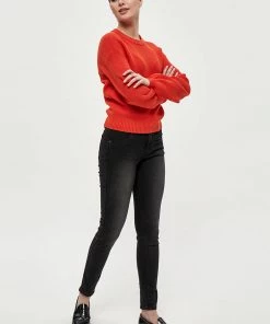 Desires Dita O-Neck Pullover - RED CLAY Knits & Cardigans