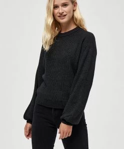 Desires Dita O-Neck Pullover - DARK GREY MELANGE