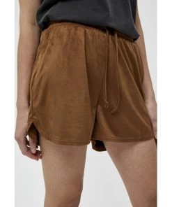 Desires Doriana Shorts - LEATHER BROWN