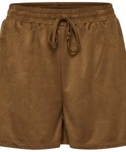 Desires Doriana Shorts - LEATHER BROWN