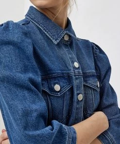 Desires Ebba Denim Dress - MID BLUE DENIM